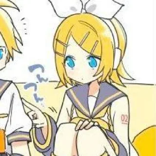🍊 emoji ❃.✮:▹Rin Kagamine◃:✮.❃ @hhaikara Telegram sticker 12 of 70
