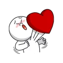 ❤ emoji LINE Characters in Love! Telegram sticker 14 of 40