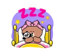 😴 emoji Line Characters Cute Telegram sticker 2 of 24