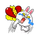 😞 emoji LINE Characters in Love! Telegram sticker 19 of 40