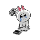 😢 emoji LINE Characters in Love! Telegram sticker 16 of 40
