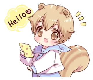 😀 emoji Boy of a squirrel @bistic Telegram sticker 1 of 40