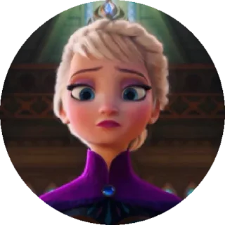😔 emoji Elsa Frozen Telegram sticker 21 of 24