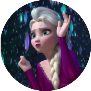😯 emoji Elsa Frozen Telegram sticker 10 of 24