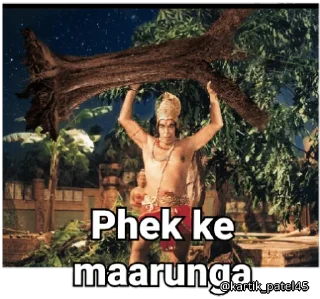 😂 emoji रामायण by @RohitSharma ❤️. Telegram sticker 18 of 45