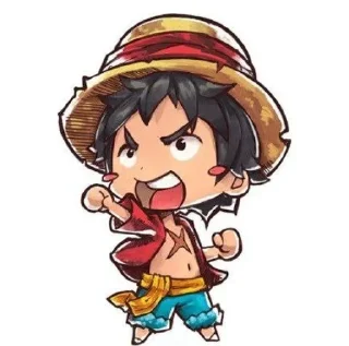 ✊ emoji One Piece Chibi // @Kakarottow Telegram sticker 13 of 26