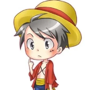 🤔 emoji One Piece Chibi // @Kakarottow Telegram sticker 8 of 26