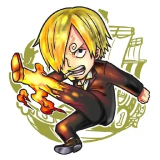 😑 emoji One Piece Chibi // @Kakarottow Telegram sticker 21 of 26