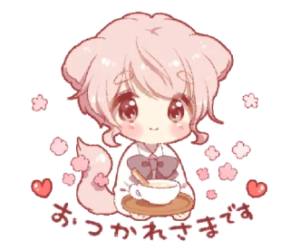 🌷 emoji Cute cat ear boy (spring) — @slyhterin Telegram sticker 3 of 25