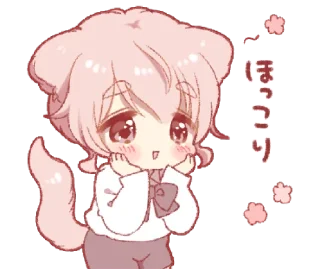 🌷 emoji Cute cat ear boy (spring) — @slyhterin Telegram sticker 9 of 25