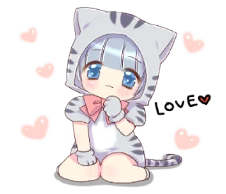 🐱 emoji Preety cat ear boy — @slyhterin Telegram sticker 10 of 41