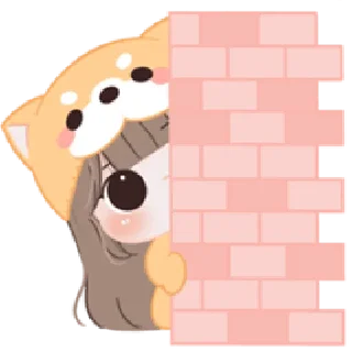 😶 emoji Chubby Baby Girl - Shiba | @cutestickers4you Telegram sticker 12 of 40