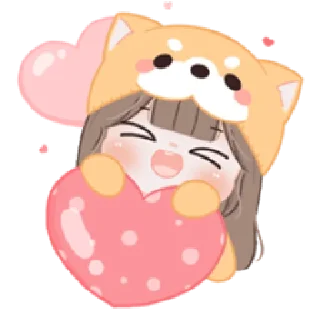 🥰 emoji Chubby Baby Girl - Shiba | @cutestickers4you Telegram sticker 3 of 40