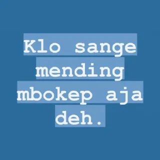 Sticker from mending lu pada tobat