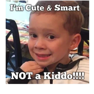 🙃 emoji I'm not Kiddo Telegram sticker 22 of 49