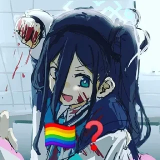 🏳‍🌈 emoji Arona's Hideout Live Reaction 4 Telegram sticker 13 of 118