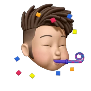 🥳 emoji Memoji • Apple Telegram sticker 15 of 36