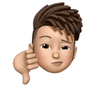 👎 emoji Memoji • Apple Telegram sticker 22 of 36