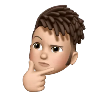 🤔 emoji Memoji • Apple Telegram sticker 23 of 36