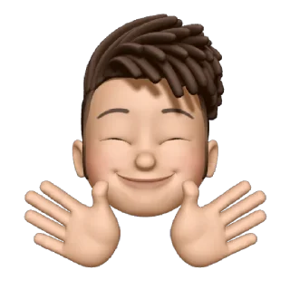 🤗 emoji Memoji • Apple Telegram sticker 6 of 36