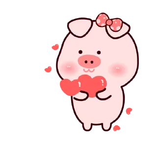 ❤️ emoji ❲ ⎙ @crmll06 ❳ little piggy Telegram sticker 13 of 25