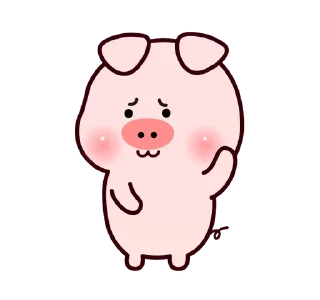 🙁 emoji ❲ ⎙ @crmll06 ❳ little piggy Telegram sticker 6 of 25