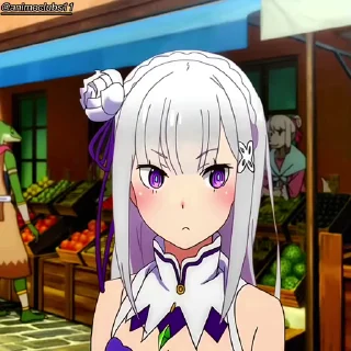 🤔 emoji Emilia (@animeclubs11) Telegram sticker 8 of 28