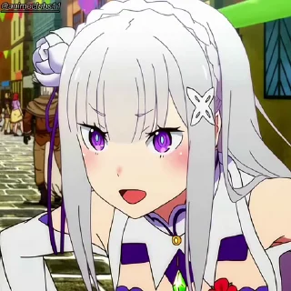 😏 emoji Emilia (@animeclubs11) Telegram sticker 20 of 28