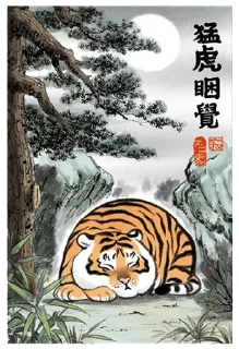 🐯 emoji 猛虎下山 Telegram sticker 12 of 120