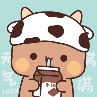Sticker from cute