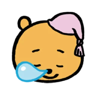 😪 emoji 小熊維尼 表情貼（nagano插畫版） Telegram sticker 6 of 40