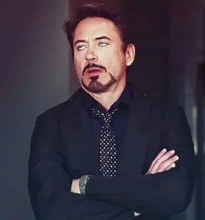 😐 emoji Robert Downey Jr @actor_sticker Telegram sticker 24 of 93