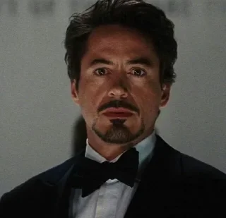 😐 emoji Robert Downey Jr @actor_sticker Telegram sticker 9 of 93