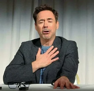 😆 emoji Robert Downey Jr @actor_sticker Telegram sticker 22 of 93