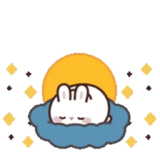 💬 emoji 白兔君的招呼 全螢幕貼圖_kal Telegram sticker 7 of 24