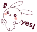 ⭕ emoji Ultra-small rabbit @tikelku Telegram sticker 9 of 41