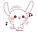👯 emoji Ultra-small rabbit @tikelku Telegram sticker 2 of 41