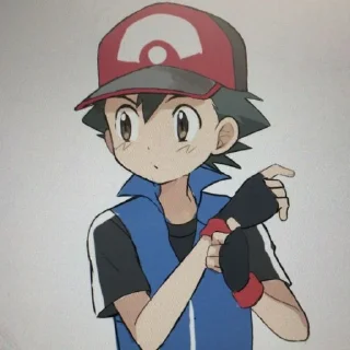 🕸 emoji Ash Ketchum, Satoshi - @StickerAnimePack Telegram sticker 10 of 25