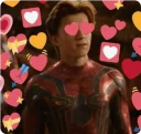 Sticker from marvel characters are in love