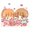 💞 emoji Sticker of a boy and a girl!(Boys side) @bistic Telegram sticker 23 of 24