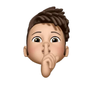 🤫 emoji Memoji • Apple Telegram sticker 24 of 36