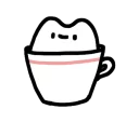 😃 emoji 마시멜로 고양이 Telegram sticker 18 of 21