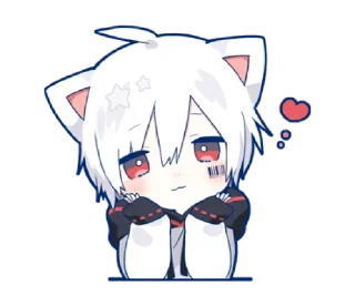 ❤️ emoji Mafumafu Sticker (cat) vol.2 @bistic Telegram sticker 16 of 40