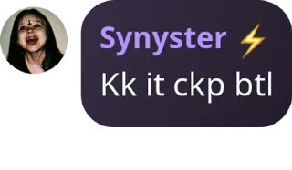 Sticker from SYNYSTER HERE