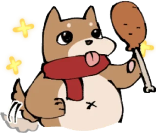 🍗 emoji 胖狗小路 Telegram sticker 15 of 95