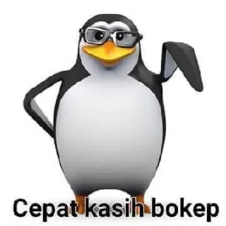 🗿 emoji pinguin bokepnya @distortedbrain Telegram sticker 13 of 25