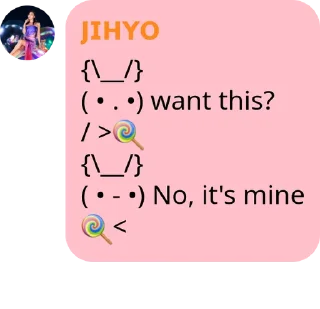 🍭 emoji ..💝   @Jihyo_JYP Telegram sticker 19 of 25