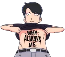 😢 emoji @tikelmu Si Tamvan Telegram sticker 7 of 33