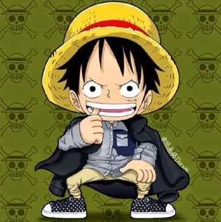🤔 emoji One Piece Chibi // @Kakarottow Telegram sticker 12 of 26