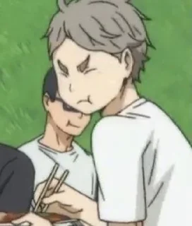 🤍 emoji sugawara koushi by pinterest Telegram sticker 7 of 30